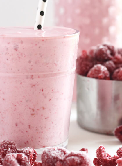 Easy No Added Sugar Raspberry Smoothie