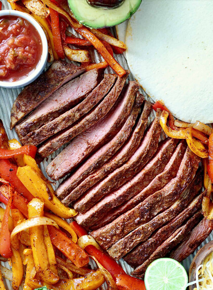 Easy Sheet Pan Steak Fajitas