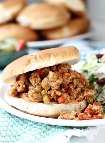 Healthy Ground Turkey Sloppy Joes with Veggies