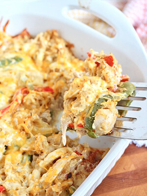 Healthy Baked Chicken Fajita Casserole