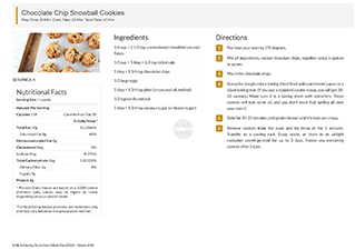 Meal plan chocolate chip snowball cookies